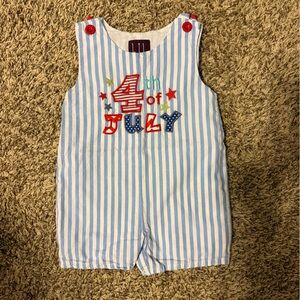 Lil Cactus 4th of July Shortalls